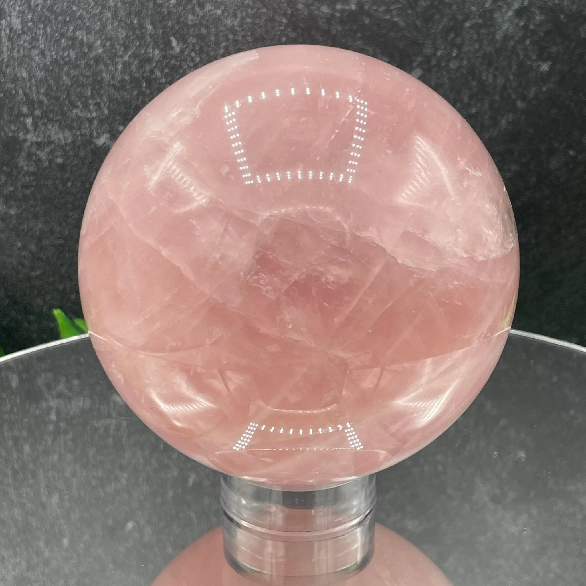 115mm Deep Pink Rose Quartz Sphere