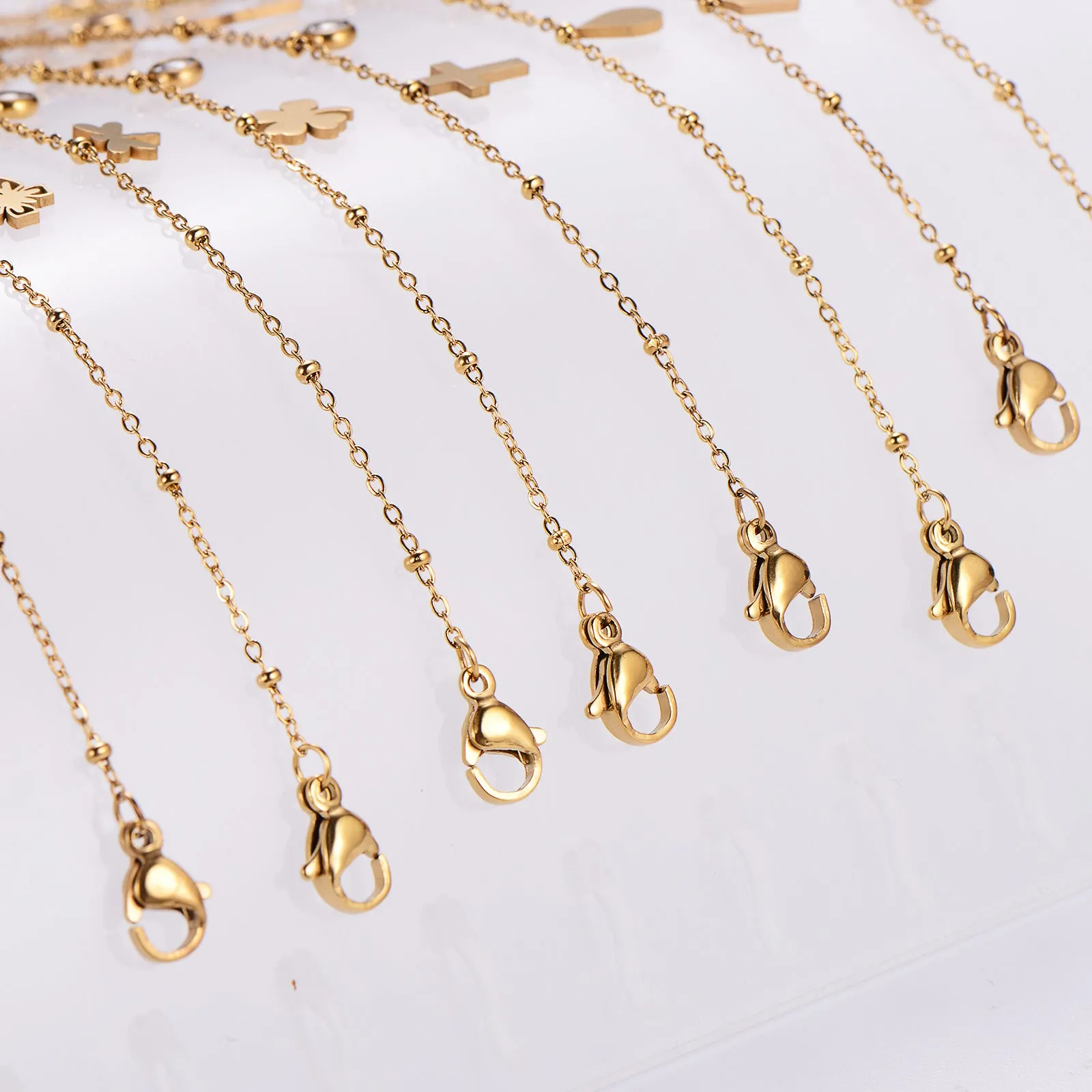 6 Pcs Women Minimalist Dragonfly Butterfly Stainless Steel Electroplating Bracelets