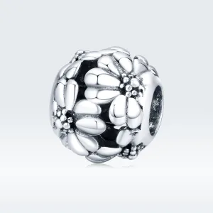 925 Sterling Silver Daisy Beads For Diy Bracelets & Necklaces