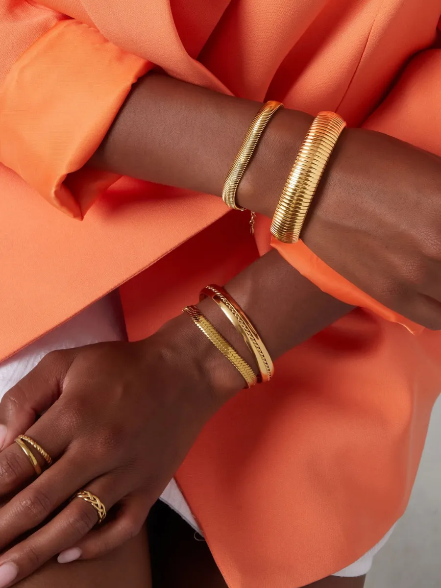 Anna bracelet - minimalist wide preppy style