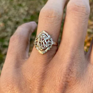 Art Deco 1935 Date Ring