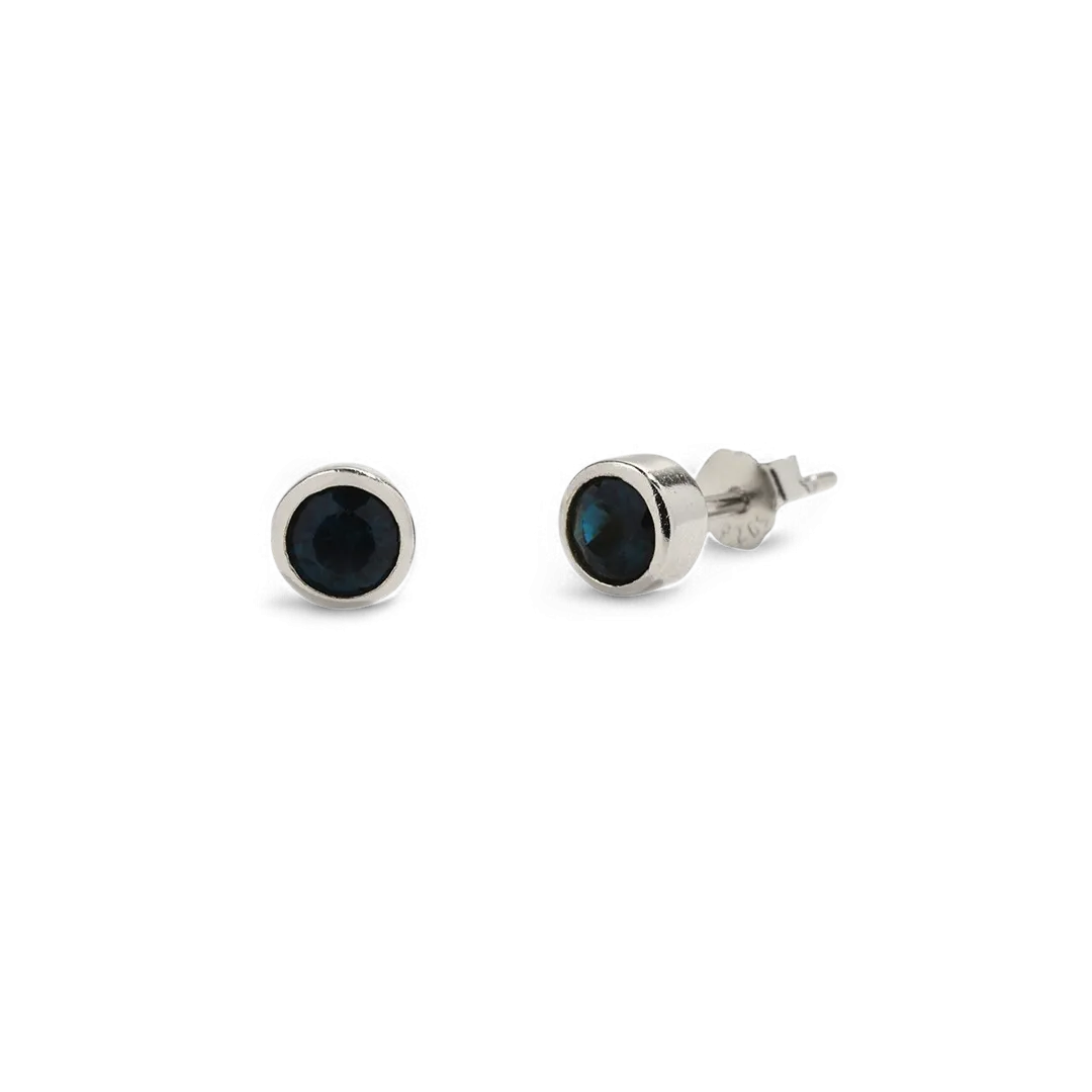 Birthstone Bezel Studs