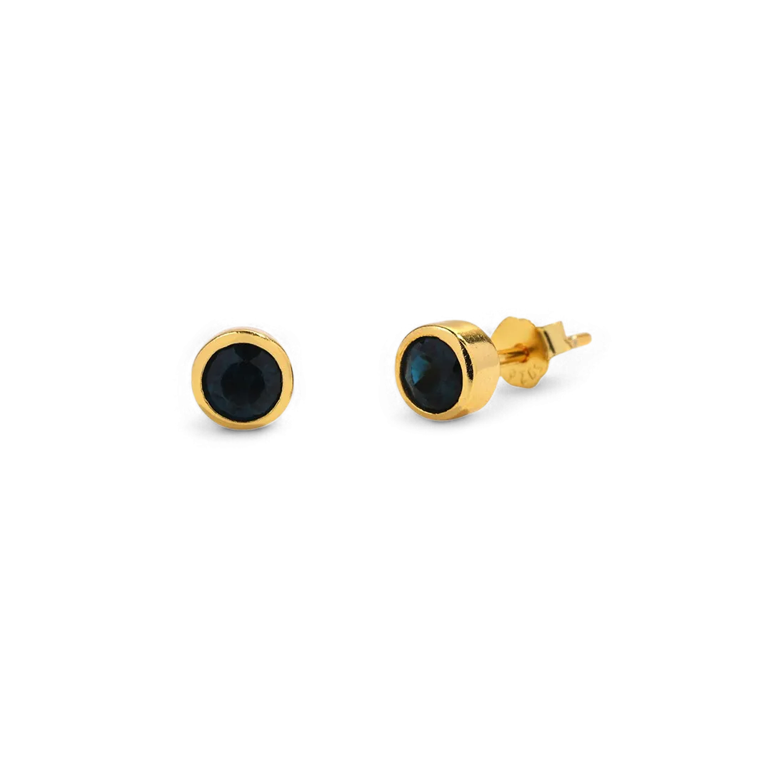 Birthstone Bezel Studs