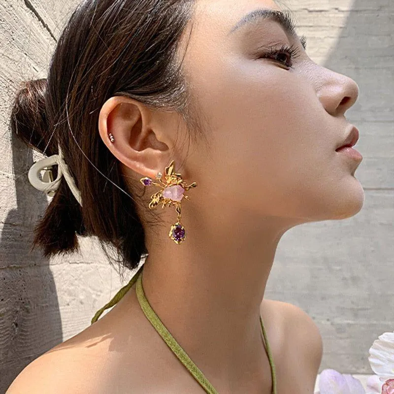Charm Jewelry WB152: Baroque Freshwater Pearl Asymmetrical Earrings