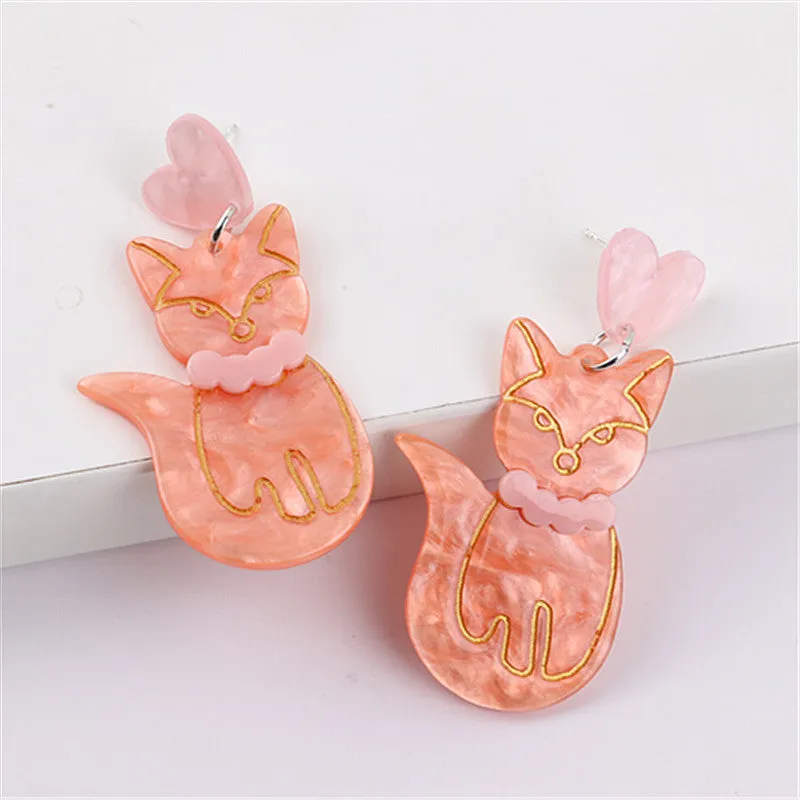 Cotton Candy Kitty Earrings