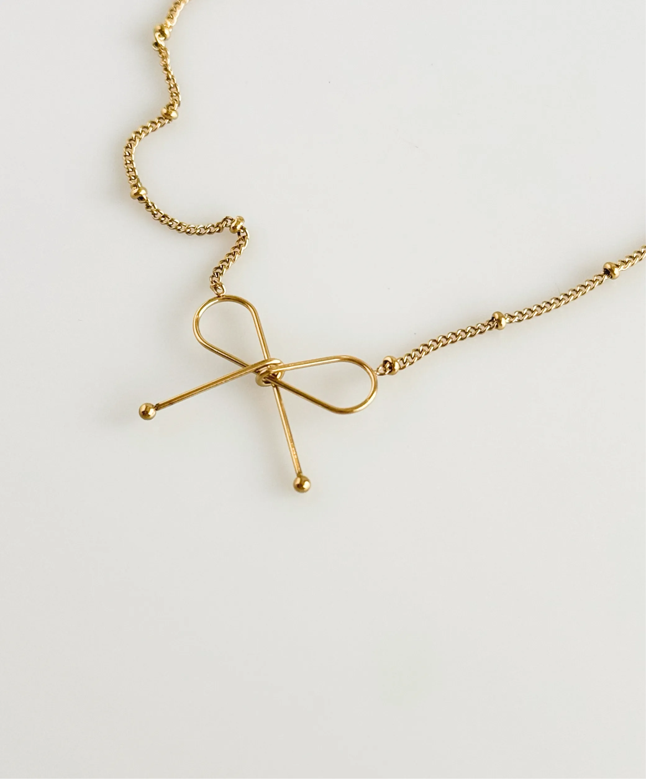 Dainty Knot Bow Necklace