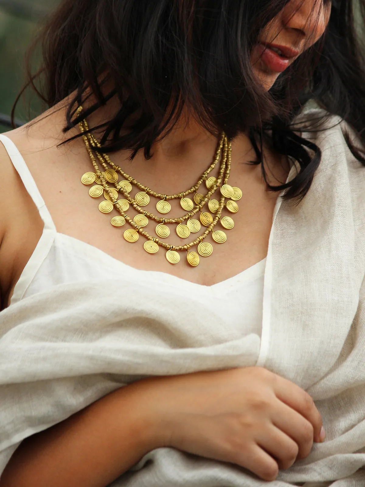 Dhokra Spiral Multi Layered Necklace