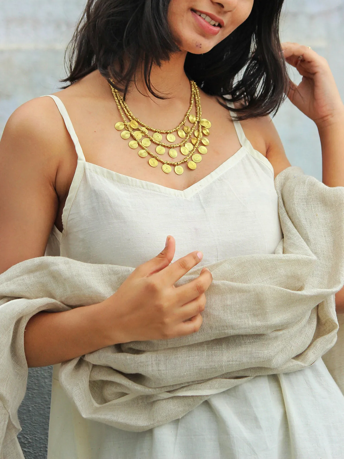 Dhokra Spiral Multi Layered Necklace