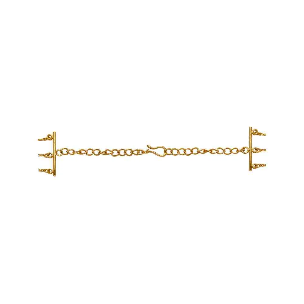 Dhwani Bansal Adjustable Gold And Blue Black Enamel Aqua Layered Necklace