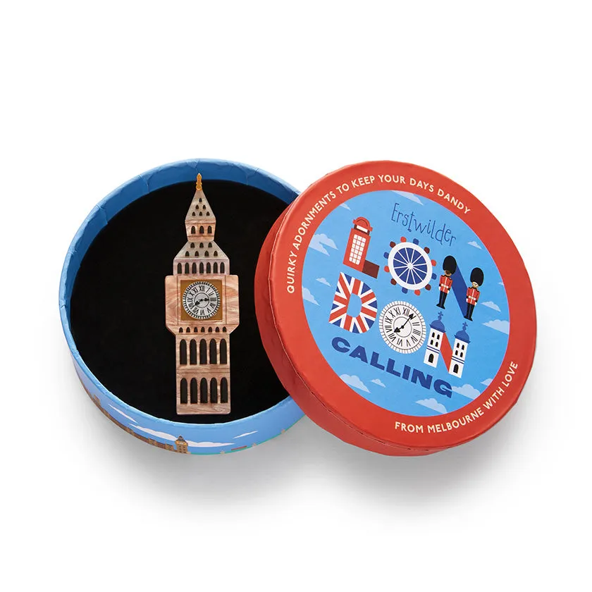 Erstwilder London Calling - Big Ben Brooch