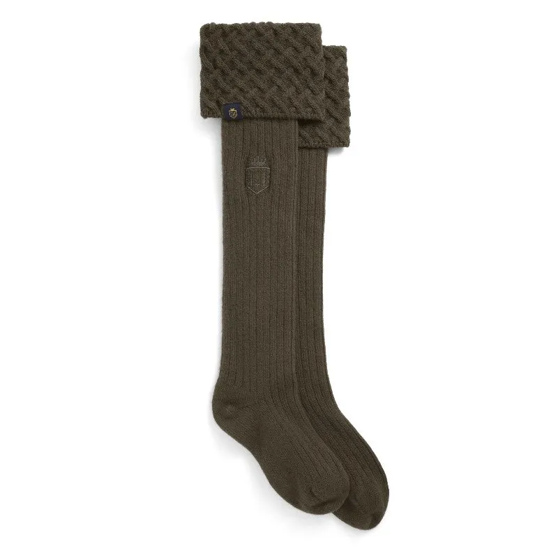 Fairfax & Favor Explorer Merino Wool Ladies Sock - Moss Green
