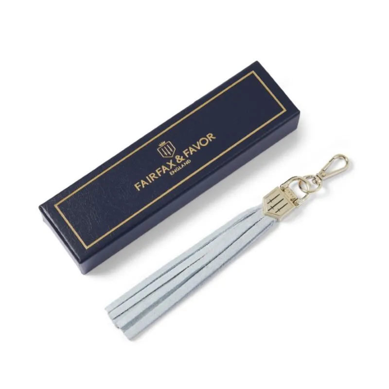 Fairfax & Favor Finsbury Keyring Tassel - Baby Blue