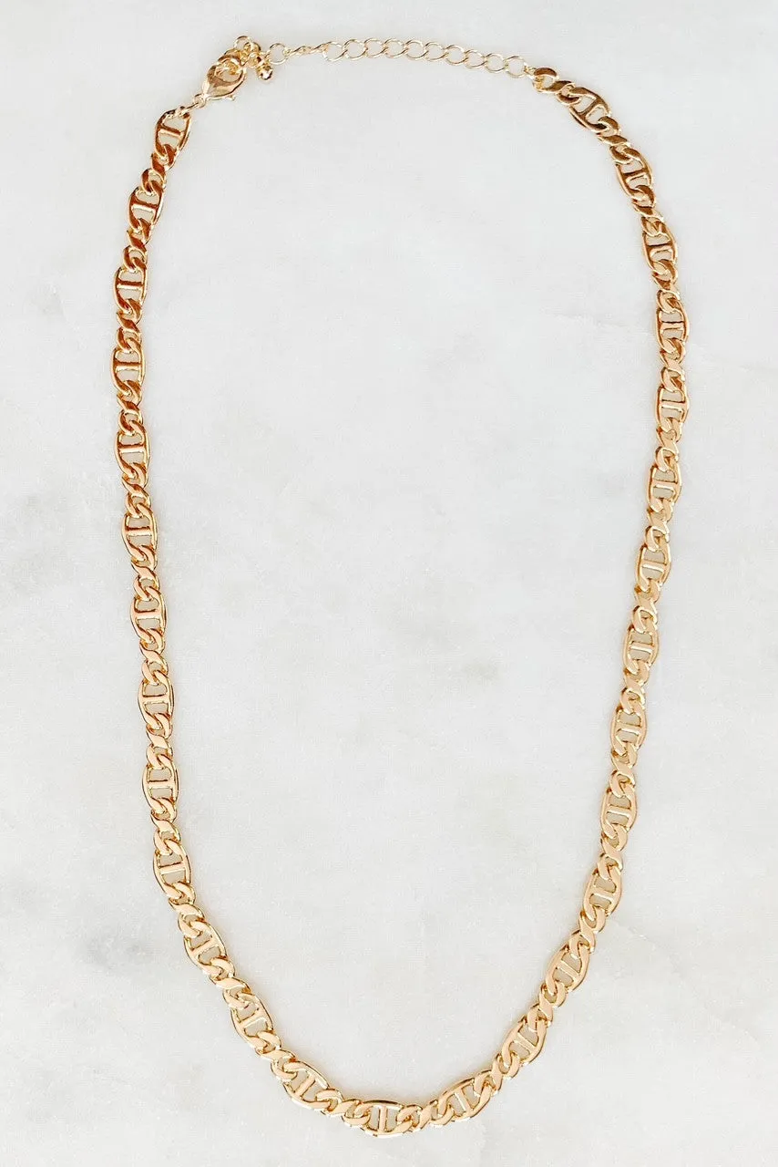 Flat Chain Link Necklace