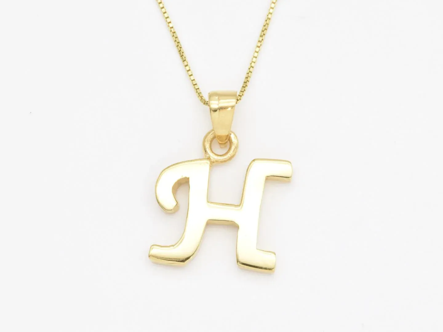 Gold Letter Pendant - Initial Letter Charm - Personalized Letter Necklace