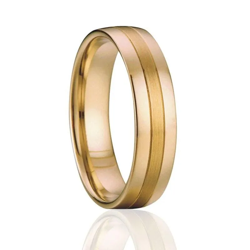 Gold wedding band rings