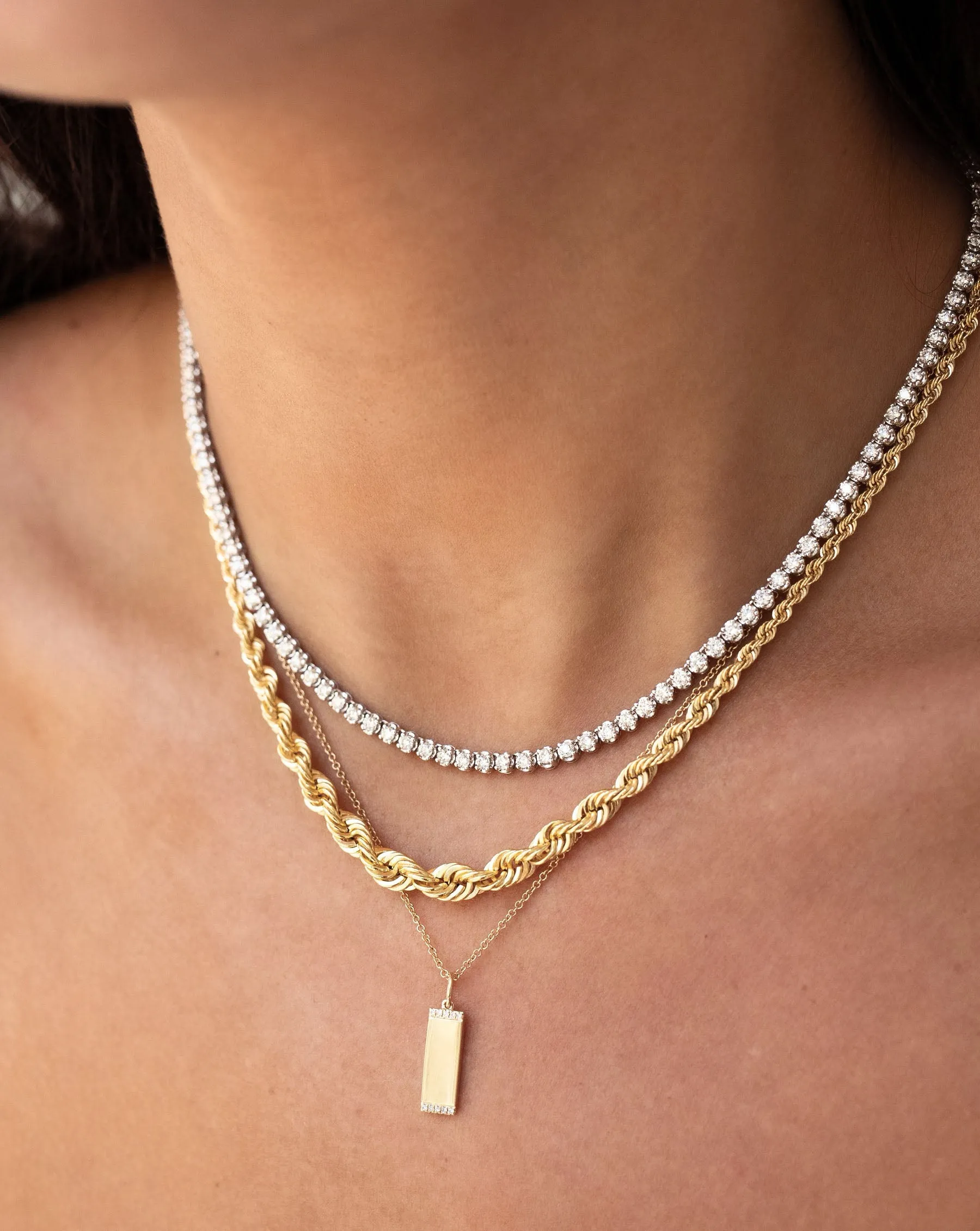 Graduated Rope Chain Necklace