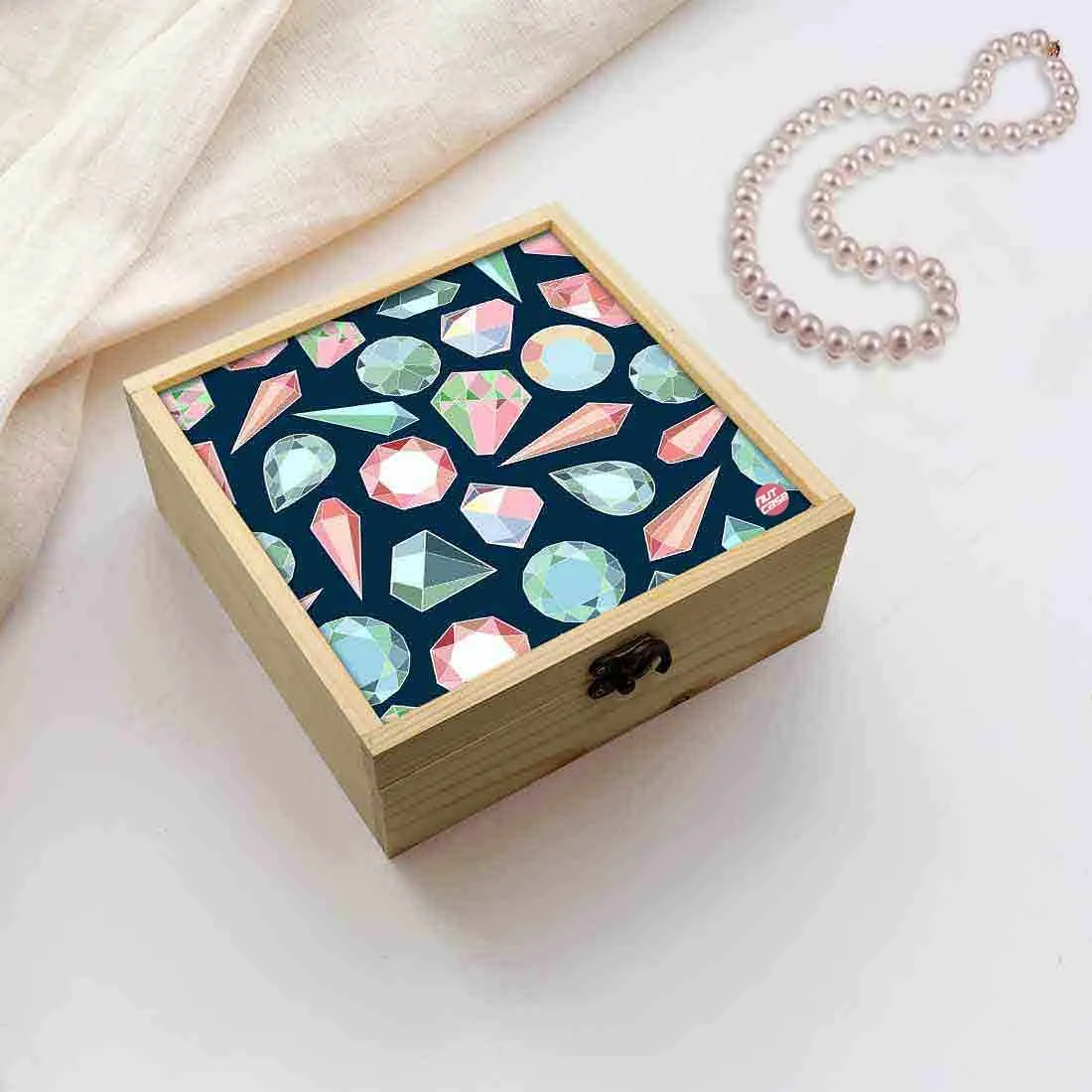 Jewellery Box Wooden Jewelry Organizer -  Diamond