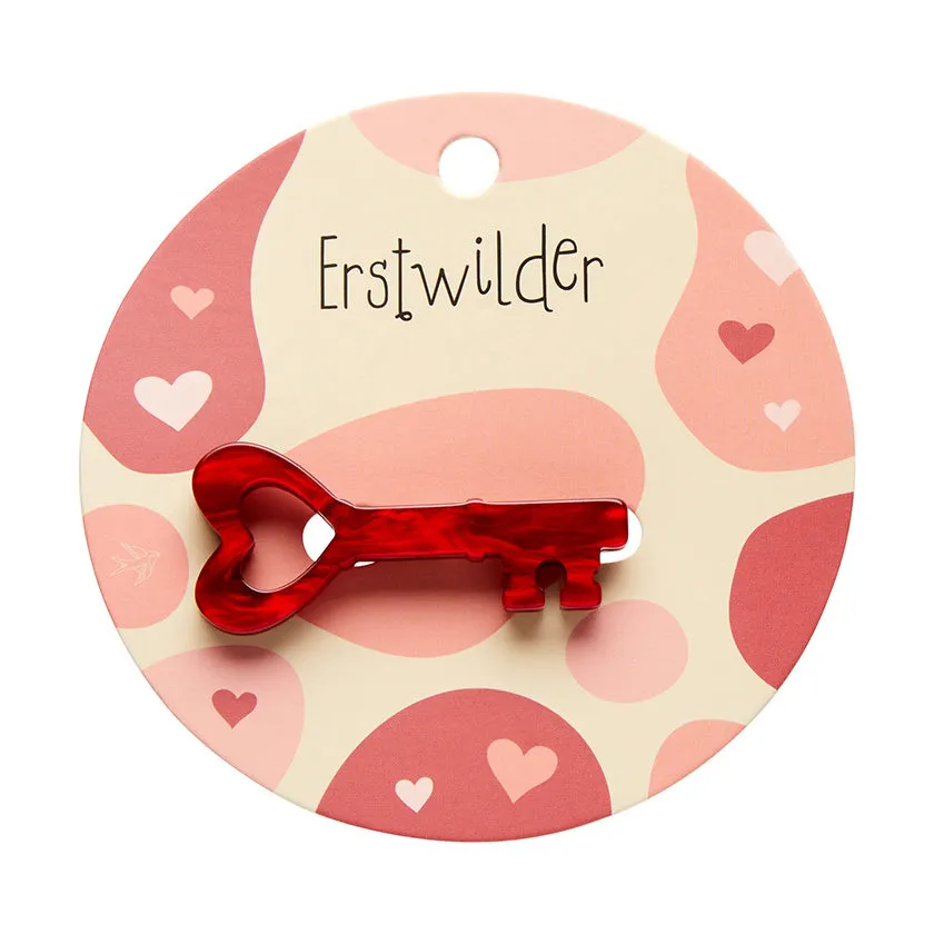 Key To My Heart Simplified Mini Brooch