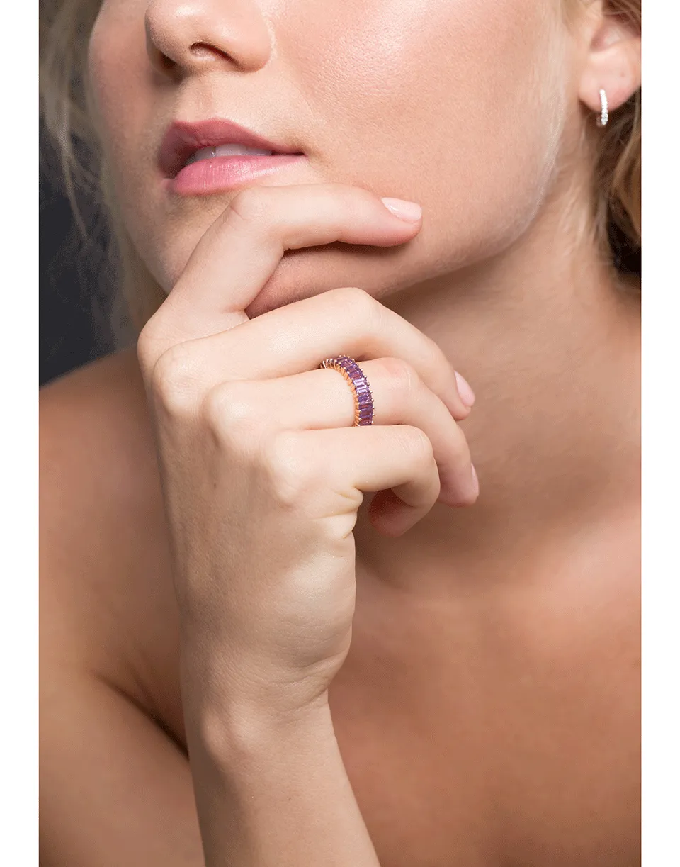 Kristyn Kylie Amethyst Eternity Band