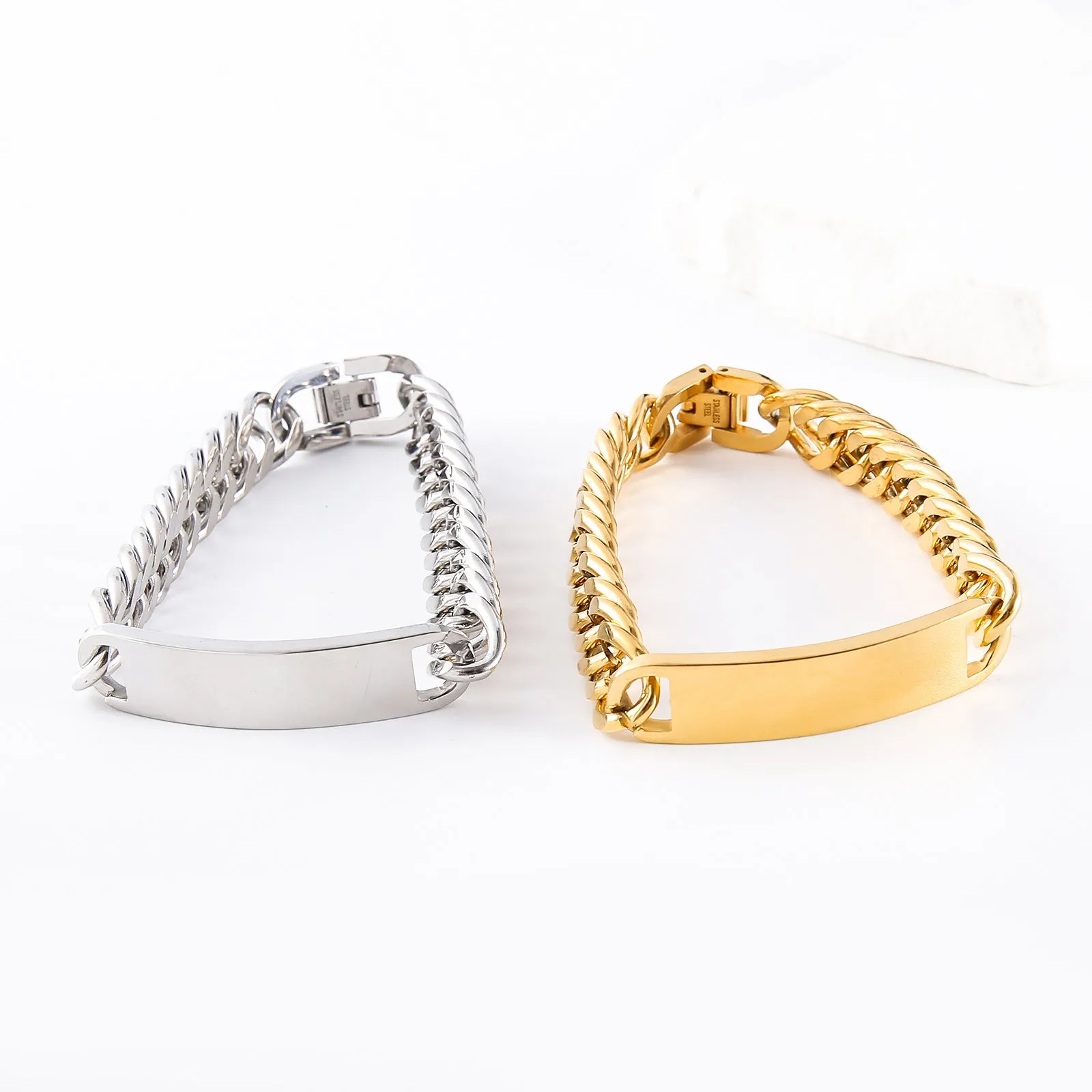 Men Minimalist Chain Stainless Steel Electroplating Bracelets