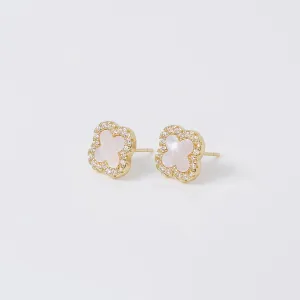 Mother of Pearl Quatrefoil Earring