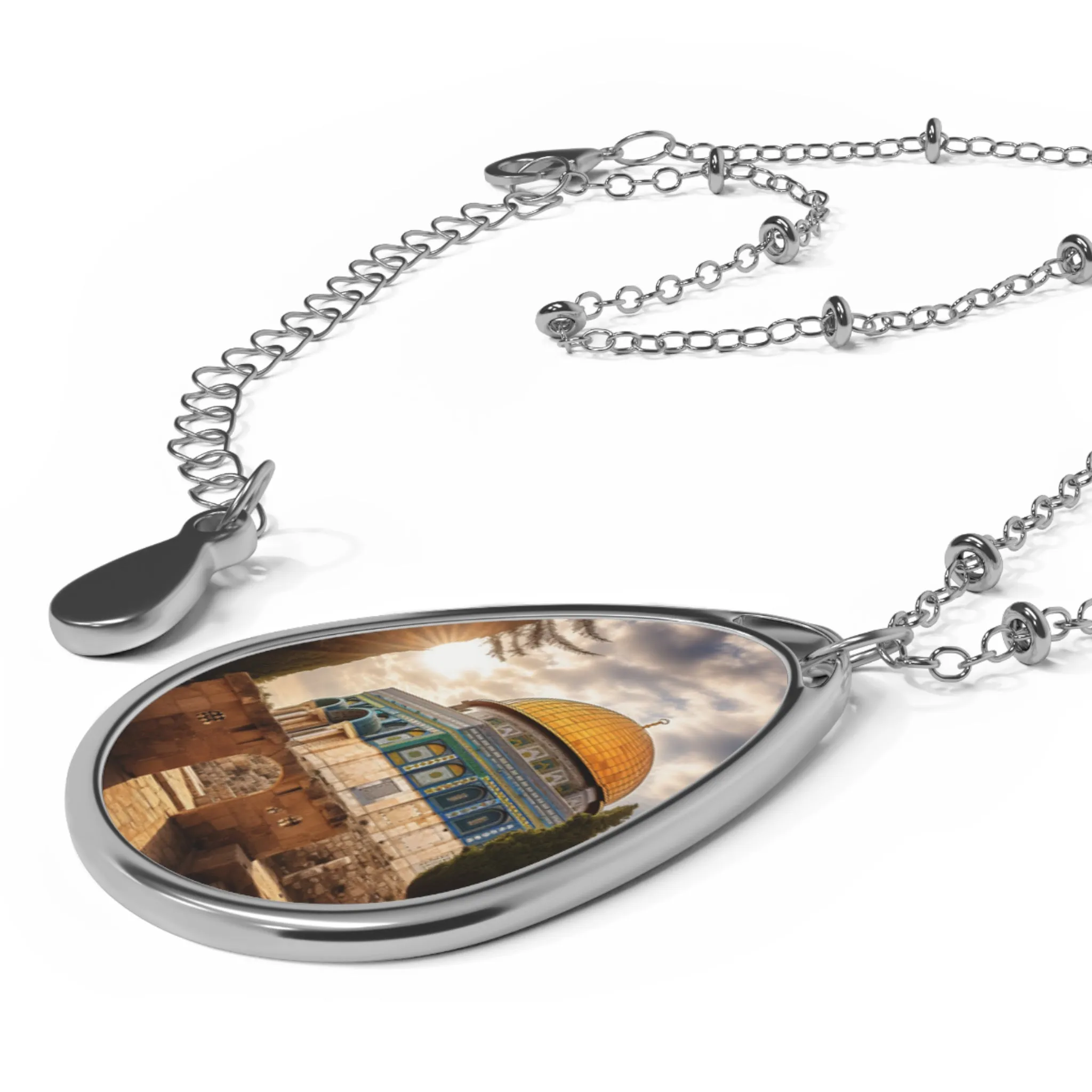 Palestine Jerusalem Oval Necklace