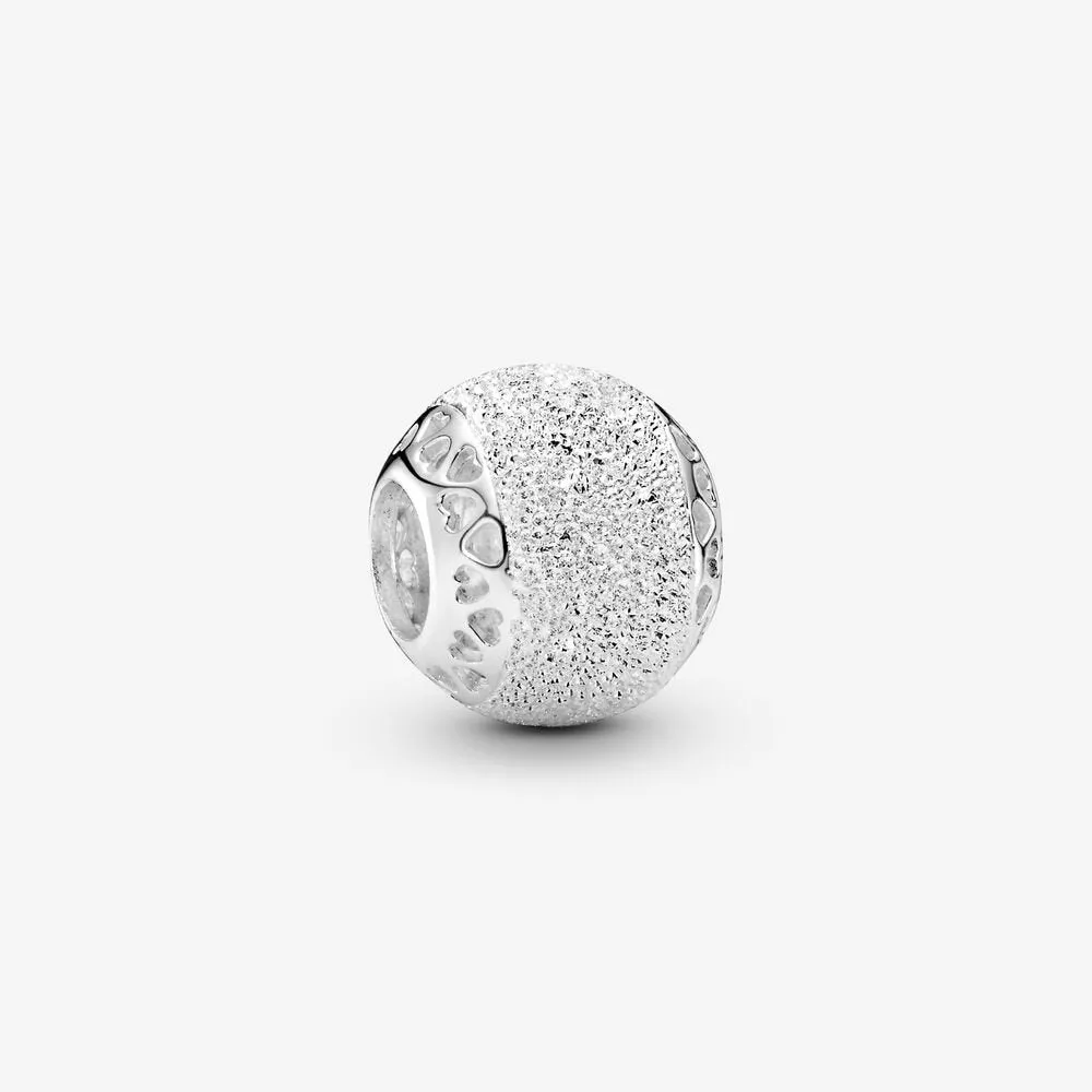 Pandora Glittering Texture Heart Charm #792097