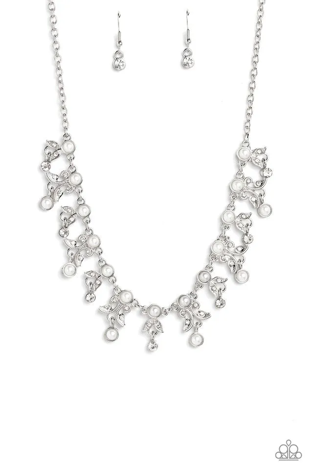 Paparazzi Necklace ~ Garden Princess - White