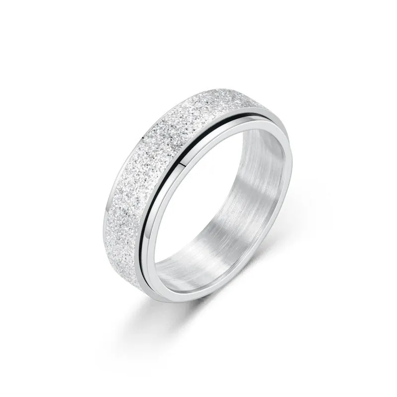 Rainbow Silver Color Relieve Stress Rings
