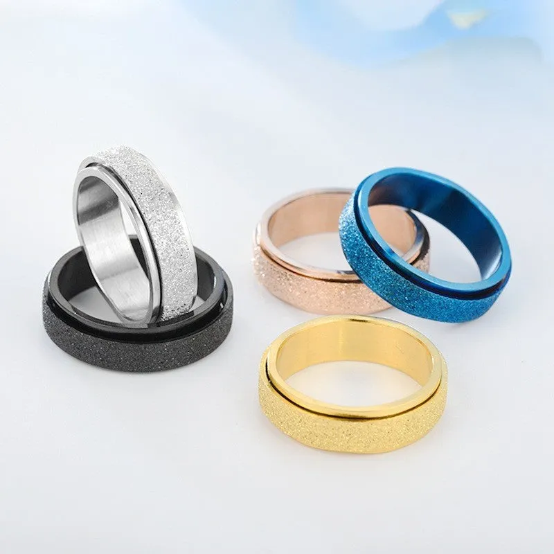 Rainbow Silver Color Relieve Stress Rings