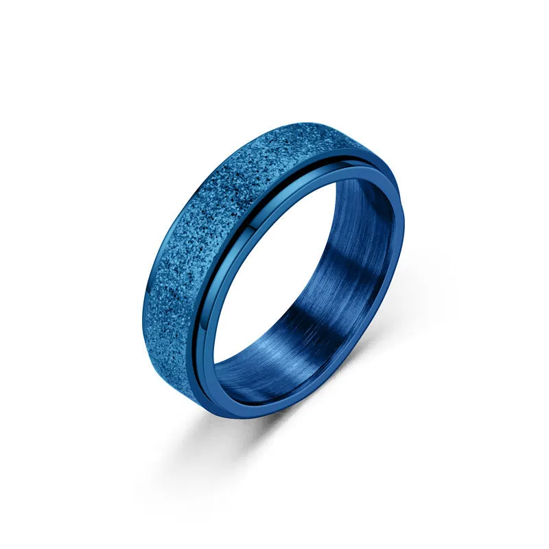 Rainbow Silver Color Relieve Stress Rings