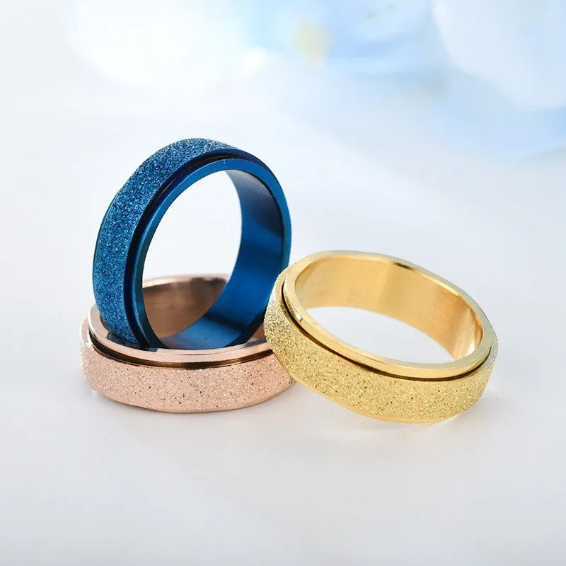 Rainbow Silver Color Relieve Stress Rings