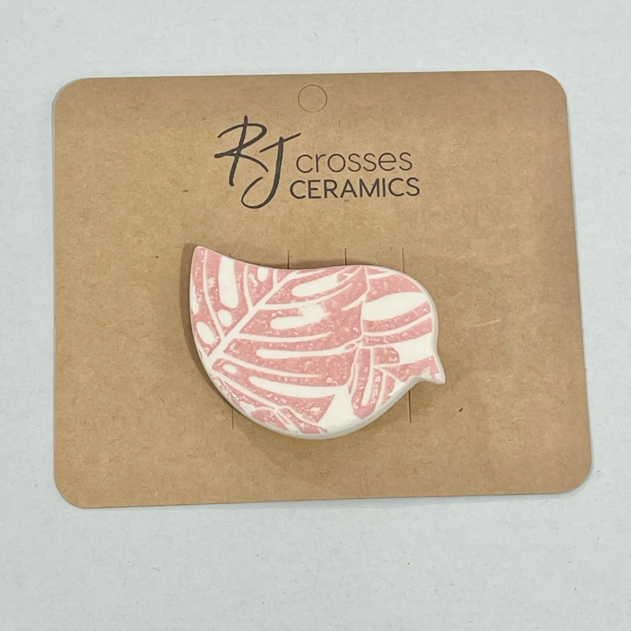 RJ Crosses Ceramic Brooch - Birds