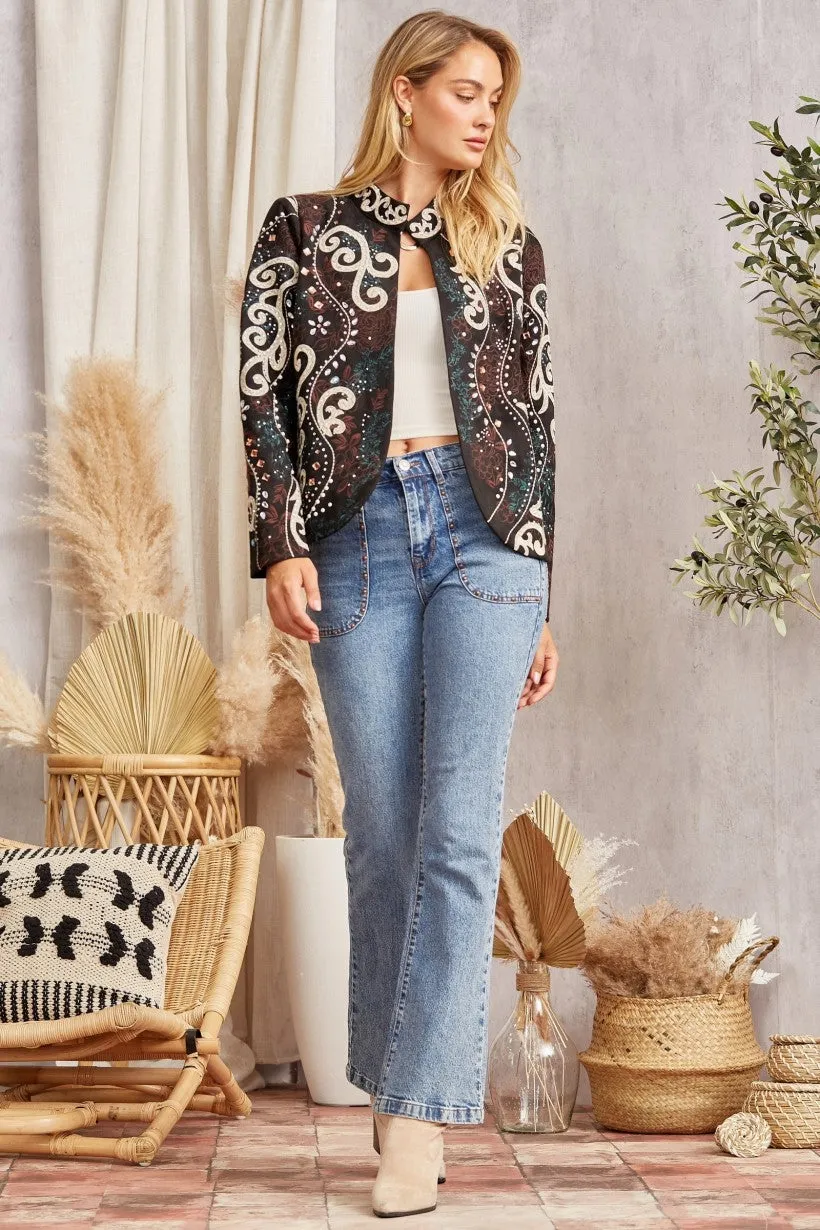 Savanna Jane Rodeo Queen Suede Jacket With Studs And Rhinestones