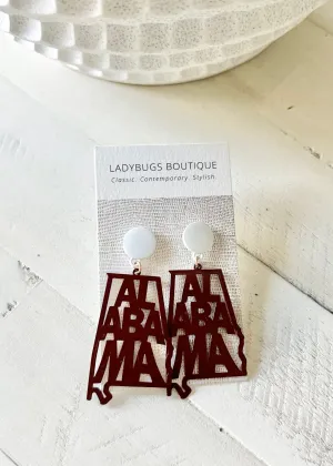 The Crimson Alabama Earrings