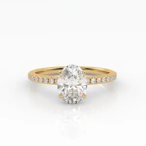 The Oval Solitaire with Pavé band